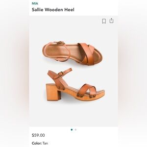 NEW MIA Wooden Sallie Heel